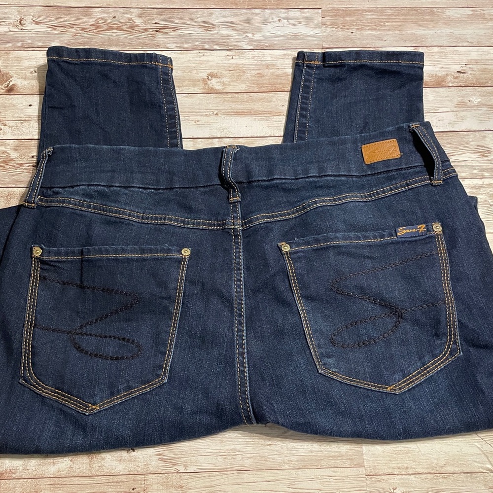Seven7 Dark Blue Women's Jeans Size 14 - Picture 5 of 7